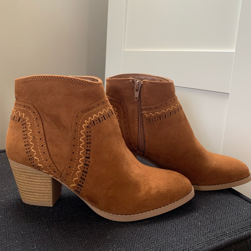 western embroidered bootie